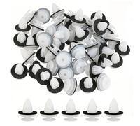 Car Trim Clips Plastic Fasteners, 50 Pcs White Universal Door Trim Clips, Auto Clips Fastener Rivets, Universal Automotive Nylon Bumper Clips Kit, Vehicle Accessories Suitable for Most Car
