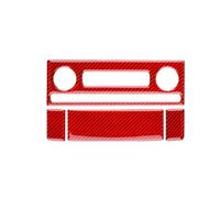 Car Trim Compatible With Chevrolet For Camaro 2005 2006 2007 2008 2009 2010 2011 2012 2013 Car Central Air Conditioning Radio CD Control Panel Trim(Red B)