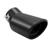 Car Trim Exhaust Pipe 63mm Stainless Steel Bend Muffler Tip Tail Throat Black Rear Muffler Tip