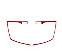 Car Trim For Accord 2013 2014 2015 2016 2017 LHD Car Central Air Vent Outlet Frame Interior Trim Accessories Real Soft Carbon Fiber Car Interior Cover Trim(Big Hole Red)