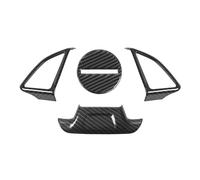 Car Trim Interior ABS Carbon Fiber Steering Wheel Decoration Cover For C&hevrolet For Camaro 2017 2018 2019 2020 2021 Up Interior Accessories Car Sticker(Style C)