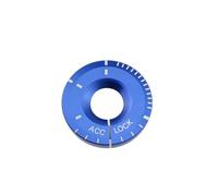 Car Trim Interior For A1 A3 A4 A5 A6 A7 A8 Q3 Q5 Q7 Aluminum Alloy Car Switch Ignition Key Ring Decoration Trim Sticker 2005-2013 Car Interior Trims(Blue)