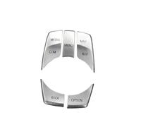 Car Trim Interior For BMW For X1 F48 For X2 F39 2020-2022 Multimedia Knob Menu Button Switch Cover Sticker Car Interior Trim Strips(Silver)