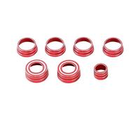 Car Trim Interior For Chevrolet For Camaro 2017 Up Car Dashboard Central Console Air Conditioning Volume Knobs Trim Ring Car Interior Trim Strips(Red)