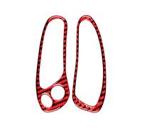 Car Trim Interior For Chevrolet For Corvette C5 1998-2004 Interior Car Speedometer Both Sides Button Trim Cover Frame Sticker(Style B(Red))