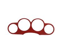 Car Trim Interior For Dodge For Challenger 2009 2010 2011 2012 2013 2014 Dashboard Decoration Cover Trim Panel Car Interior Accessories(A red carbon fiber)