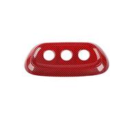 Car Trim Interior For Dodge For Durango 2014 2015 2016 2017 2018 2019 2020 Rear Air Conditioning Control Panel Decoration Cover Car Interior Trim Strips(Red Carbon Fiber)
