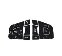 Car Trim Interior For Land For Rover For Discovery For Sport 2015-2019 Car Steering Wheel Button Decoration Protective Sticker Car Interior Accessories(Style A Black)
