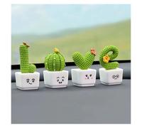 Car Trim Interior Resin Succulent Cactus for Mini Green Plant Car Office Home Living Room Crafts 1 Set Of 4