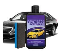 Car Trim Restorer - 100g UV Barrier Paste Gloss Renewal Fading Protection, Oxidation Defense with Scratch Concealing, Reviver for Bumper Dashboard Rubber Seat Boat Surfaces, Black Shine