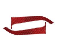Car Trim Sticker Protector 2PCS Carbon Fiber Car Inner Front Door Anti-Kick Panel Protective Cover Interior For Mustang 2015-2021(Red)
