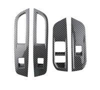 Car Trim Sticker Protector Car Lift Panel Cover for MG4 2022 2023 2024 for MG LHD RHD ABS Carbon Fiber Window Knob Protection Trim Sticker(LHD Style)