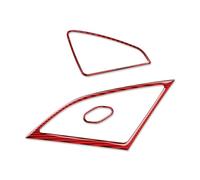 Car Trim Sticker Protector Car Side Door Speaker Sticker Decal Carbon Fiber Trim for Chevy for Corvette C7 2014-2019 Accessories(Red)