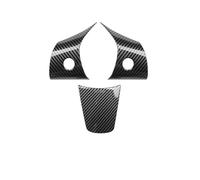 Car Trim Sticker Protector Car Steering Wheel Trim For Tesla For Model 3 For Y Auto ABS Carbon Fiber Patch Decoration Interior(Glossy Carbon Fiber)