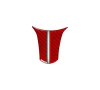 Car Trim Sticker Protector For Alfa For Romeo 159 2005-2024 Carbon Fiber Steering Wheel Panel Car Interior Accessories Decorative Stickers(B red)