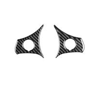 Car Trim Sticker Protector For Alfa For Romeo 159 2005-2024 Carbon Fiber Steering Wheel Panel Car Interior Accessories Decorative Stickers(A black)