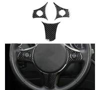 Car Trim Sticker Protector For Alfa For Romeo 159 2005-2024 Carbon Fiber Steering Wheel Panel Car Interior Accessories Decorative Stickers(Black)