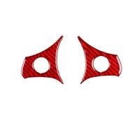 Car Trim Sticker Protector For Alfa For Romeo 159 2005-2024 Carbon Fiber Steering Wheel Panel Car Interior Accessories Decorative Stickers(A red)