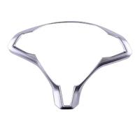 Car Trim Sticker Protector For Tesla For Model X For S 2016-2021 ABS Carbon Fiber Inner Car Steering Wheel Cover Trim Frame Decor(Silver)