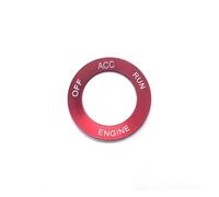 Car Trim Strip For Dodge For Challenger For Charger For Ram For Durango Car Engine Start Stop Button Cover Switch Ignition Ring Decor Interior(Ring Trim Red)
