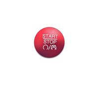 Car Trim Strip For Dodge For Challenger For Charger For Ram For Durango Car Engine Start Stop Button Cover Switch Ignition Ring Decor Interior(Button Cover Red)
