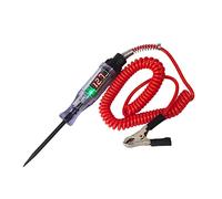Car Truck Circuit Test Pen, Automotive Circuit Tester, 3-24V Digital Electric Circuit LED Tester, Car Truck Voltage Tester Test Light with Copper Clip and Spring Wire, Car Voltage Probe Pen (Red)