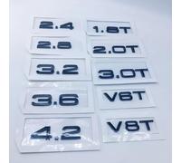Car Trunk Badge Sticker 3D ABS Emblem Letters,For Audi 1.8T 2.0T 3.0T V6T V8T 2.4 2.8 3.2 3.6 4.2