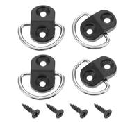 Car Trunk Cargo Anchor Hooks, Screw Mount Tie down Strap Rings | PP and Iron Construction, Supports Luggage Nets and Cooler Boxes, Useful for Vehicle Modifications, Camping Trips,