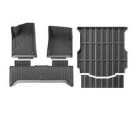 Car Trunk Main Mat For Rivian R1T 2022-2024 3D TPE Car Floor Mats Cargo Liner Trunk Pad Waterproof Protective Left Rudder(5PCS)