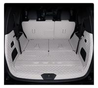 Car Trunk Main Mat For Trumpchi GS8 For GAC 2022 2023 2024 Trunk Protection Leather Mat Interior Modification Cover Part Full Coverage Car Boot Mat(White,Seven seat fuel)