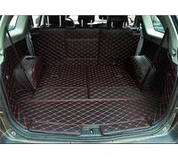 Car Trunk Mat For Chevy For Captiva 7 Seats Custom Trunk Mats Leather Cargo Liner Boot Carpets Rear Interior Decoration Accessories(Black Red 4pcs)