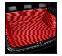 Car Trunk Mat Scratch Prevention Leather Boot Cover Tray Interior Protector For Renault For Scenic 5 Seat 2011-2013 Auto Boot Liner(Red b)