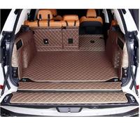 Car Trunk Mats Car Trunk Mat Leather Decoration Carpet Protect Pad Interior Trim Styling Modification Accessories For BMW X5 G05 2019-2021(Khaki-8 pcs)