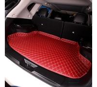 Car Trunk Mats Car Trunk Mats For Benz For GLC 2017-2021 Three-dimensional Edging Design Auto Interior Waterproof Leather Styling Protector Pad(Red)