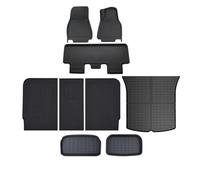 Car Trunk Mats Floor Mats All Weather Floor Mat Front Rear Cargo Liner Mat Waterproof Anti-Slip For Tesla For Model Y For Model 3 Highland 2017-2024 Trunk Mat(MY 2021-2024 9pcs)