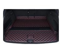 Car Trunk Mats Only Bottom Mat Custom Leather Car Trunk Mats For Mazda CX-8 2017-2021 7-Seat Rear Floor Tray Carpet Mud Boot Protector Mat(Black Red 4pcs)