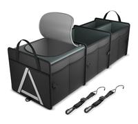 Car Trunk Organizer for Audi Q5/SQ5 2009 2010 2011 2012 2013 2014 2015 2016 2017,600D Oxford Sturdy Waterproof Large Capacity Storage Box Collapsible Multi Compartment Easy Use Accessories