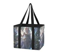 Car Trunk Organizer Grocery Bags Reusable Fairy forests Fantasy Art Large Tote Bags Are Foldable with Hard Bottom & Handles for Car Truck Organizer, 1 Pack