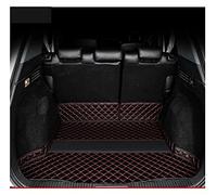 Car Trunk Protective Mat Deluxe Leather Full Rear Trunk Tray Liner Cargo Mat Floor Protector Foot Pad Mats For XRV For VEZEL 2015 2016 2017 2018 2019(Black Red 4pcs,1pc)