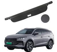 Car Trunk Retractable Cargo Cover for BYD Tang 2nd Generation/Tang DMi/DM 2018 2019 2020 2021 2022-2025,Rear Trunk Parcel Shelf Luggage Security Shield Shade,Anti-Peeping,Leather Black