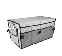 Car Trunk Storage Box for Dacia Jogger Extreme/Logan MCV/Duster Nova, Wear Resistant Foldable Car Trunk Boot Storage Organizer with Reflective Strip,Grey-55L Classic