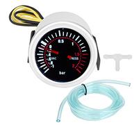 Car Turbo Boost Gauge, Akozon 2" Car Universal 12V Led Digital Turbo Boost Psi Gauge Meter Includes Pvc Hose & T-Fitting Black Dial Boost Gauge
