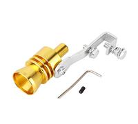 Car Turbo Sound Whistle, Akozon Aluminium Alloy Car Turbine Whistle Exhaust Pipe Speaker Modified Automobile Motorcycle Accessories(Gold)
