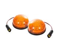 Car Turn Signal Light 2pcs/kit White Smoked Yellow Lens For Land For Rover For Defender 90/110 Led 73mm Fog&Reverse&Front Side Light Indicator Rear Tail Lamp Dynamic Turn Signal Light(Yellow Shell)