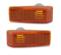 Car Turn Signal Light Wing Mirror Indicator 2 Pcs For Mercedes For Benz W201 W140 W124 R129 W202 Car Turn Signal Lamp Side Marker Indicator Light Covers 1248202321 2028201521(Amber CoveR)