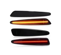 Car Turn Signal Lights, For Chevrolet, For Corvette C6 2005-2013 4PCS Lights Front Amber Rear Red Car mudguard Flare Lamps Side Marker Lights