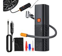 Car Tyre Inflator - 150PSI Cordless Mini Air Compressor, Portable Air Pump With Digital Pressure Gauge | Efficient Tire Àir Pump For Bike Vehicle Truck Motorcycle SUV RV Travel Outdoor
