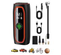 Car Tyre Inflator Portable Air Compressor- [5X Faster Inflation] 220PSI 7500mAh Tire Inflator Pump with Digital Pressure Gauge Auto Shutoff,Electric Air Pump with LED Light for Car Bike Motorcycle