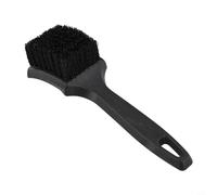 Car Tyre Rim Cleaning Brush with Nylon Bristles Wheel Hub Plastic Having and Handle for Car Detailing Washing Tyres Floor Mats Or Carpets in Garage Cleaner Home Use（Black）