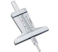 Car Tyre Tread Depth Gauge Stainless Steel Vernier Caliper Meter Tool for Measuring Wear and Damage with Precise Scale (0-50mm)
